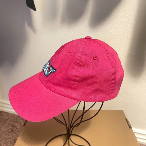 Vineyard Vines Pink Gingham Whale Adjustable Cotton Cap‎ - Picture 3 of 13